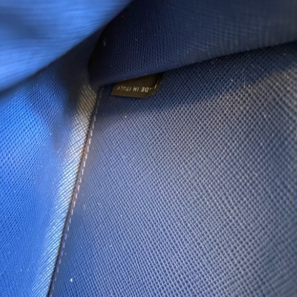 - Prada Saffiano leather wallet blue - Picture 8 of 14